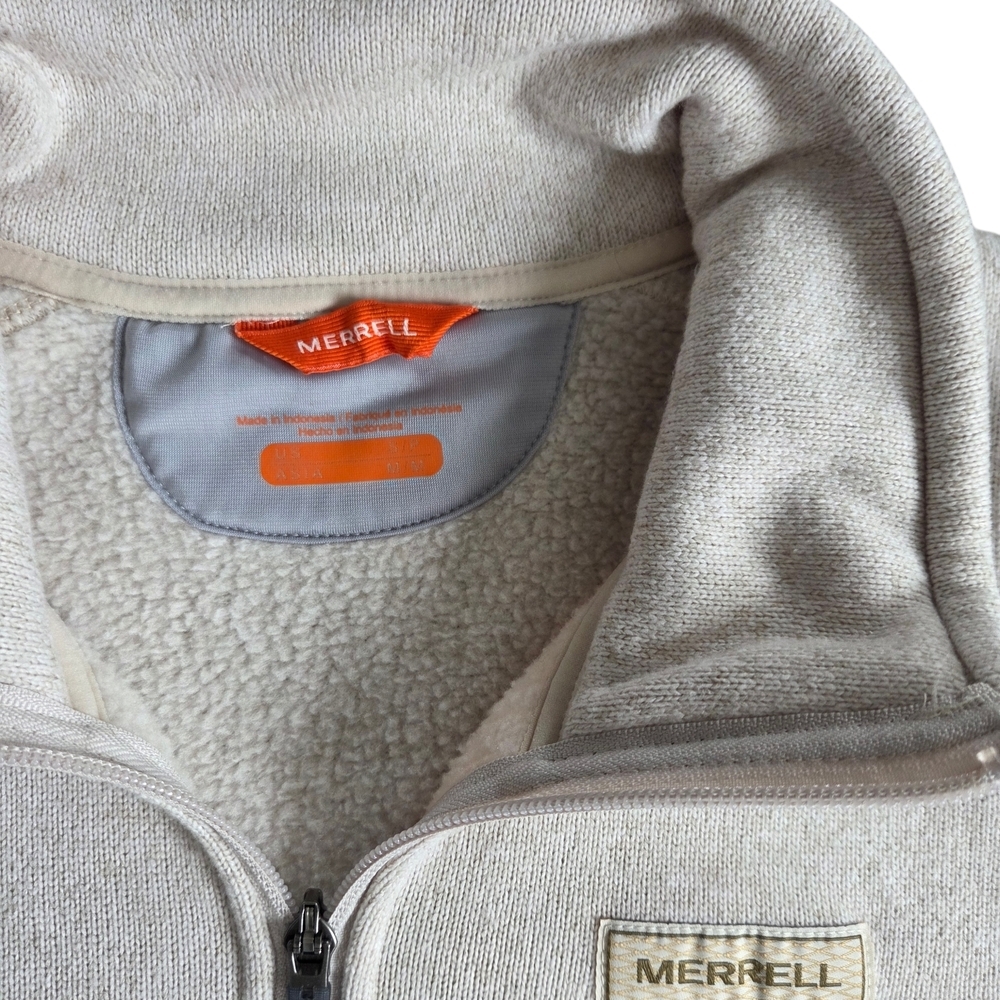Merrell Full-Zip Cream Sweater Fleece Jacket Small - Picture 2 of 11